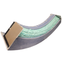 Kattolistan takaosa vaahdolla täytetty